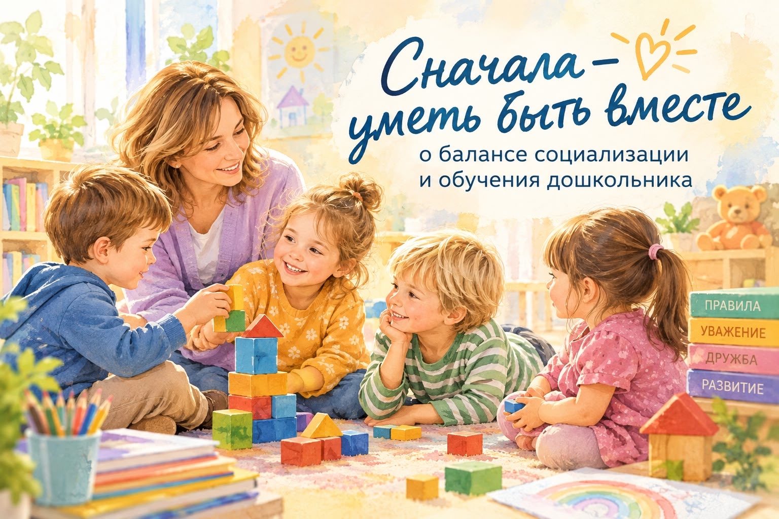 Сначала- уметь быть вместе»: о балансе социализации и обучения дошкольника